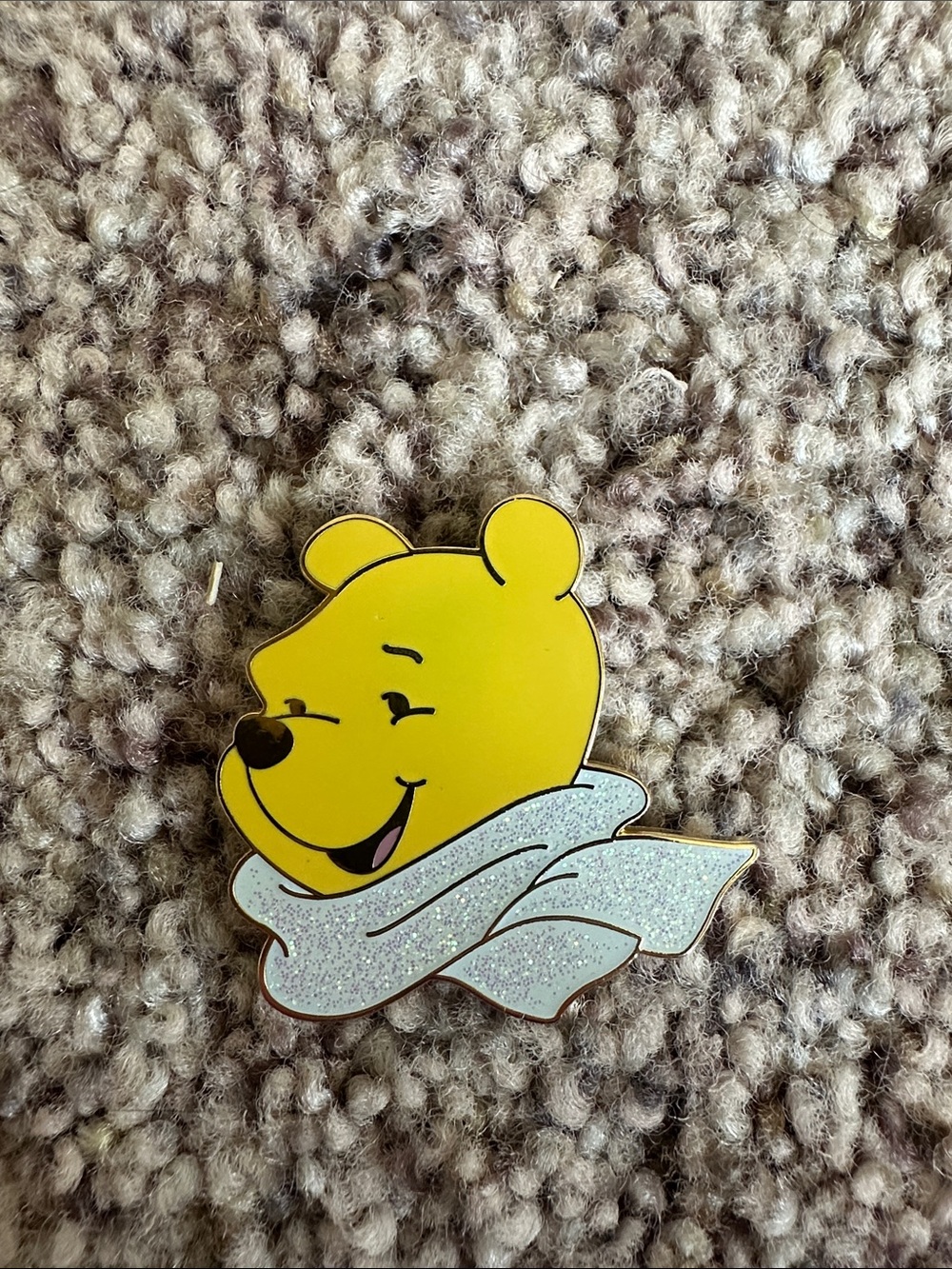Winnie the Pooh Disney  Pin with Sparkle Scarf
